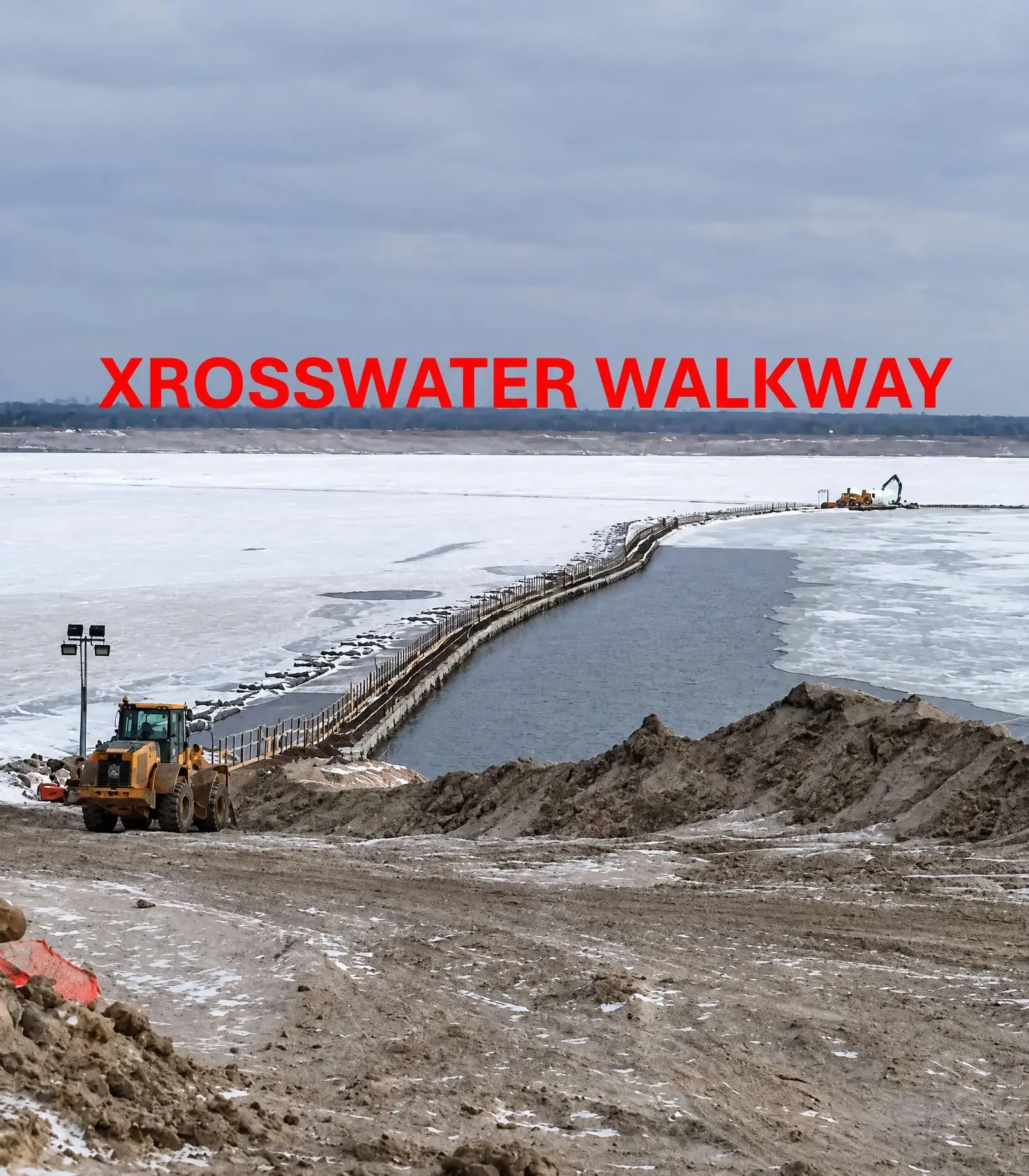 Pivot walkway at the Shell oil sands dredging operation in Canada