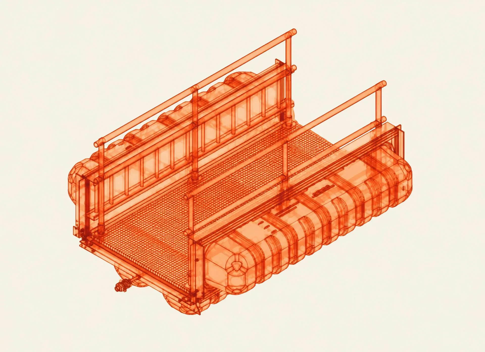 Technical x-ray render of the Xrosswater extreme design walkway