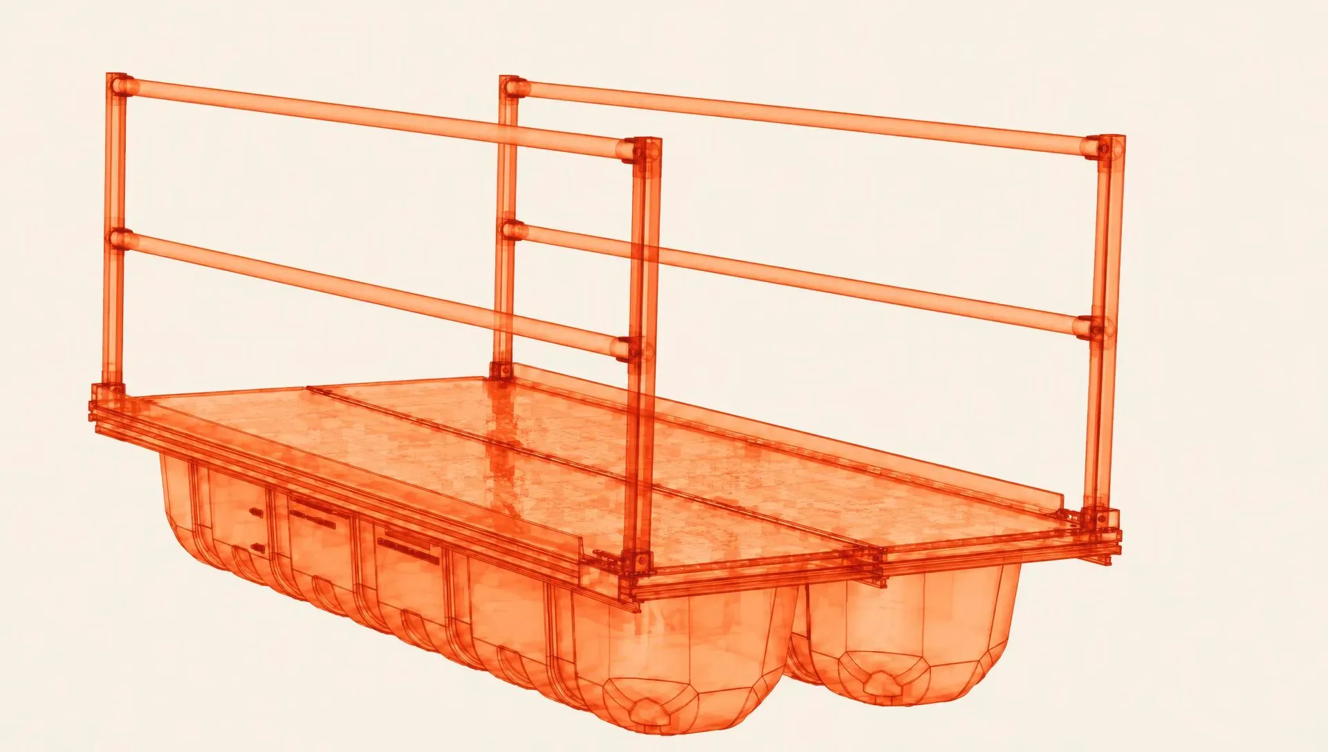 Technical x-ray render of the Xrosswater standard design walkway